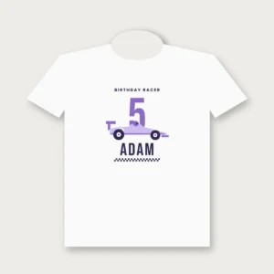 Racing Birthday T-Shirt – Mint & Lavender