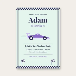 Mint & Lavender Racing Party Kit