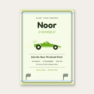 Lime Racer Racing Party Kit
